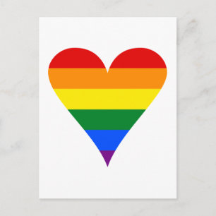 Gay Heart Flag Funky Postcard