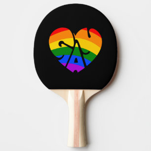 Gay Heart Ping Pong Paddle