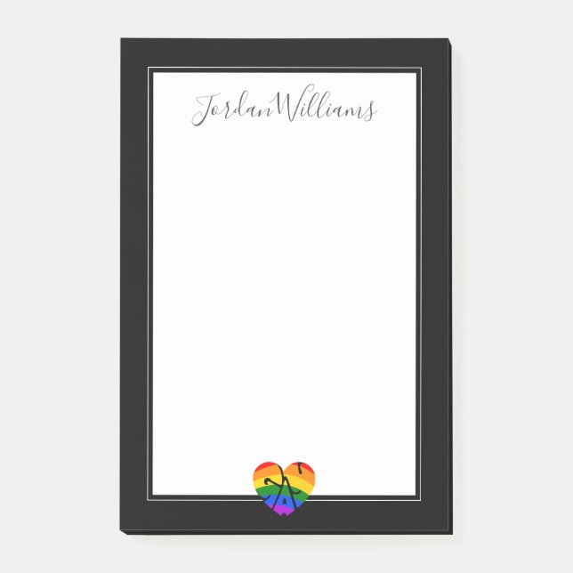 Gay Heart Post-it Notes (Front)