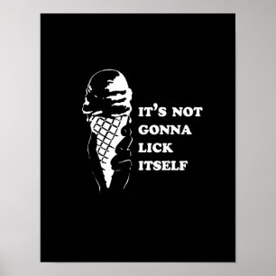 Gay Humour lick itself reverse  (Pickup Line) Poster