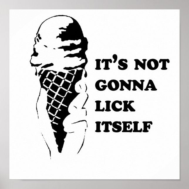 Gay Humour lick itself reverse .png Poster (Front)