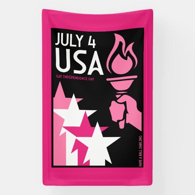 Gay Independence Day Banner (Vertical)