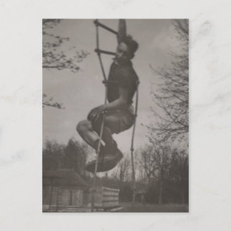 Gay interest cute young athlete fooling around postcard