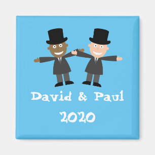 Gay Interracial Wedding Magnet