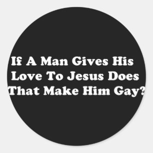 Gay Jesus Classic Round Sticker
