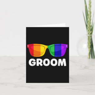 Gay Lesbian Bachelor Party Groom Wedding Tee Lgbt  Card