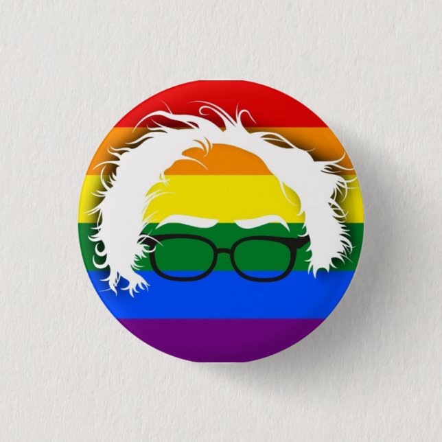 Gay/Lesbian for Bernie Sanders 1 Inch Round Button (Front)
