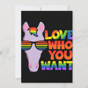 Gay Lesbian LGBT Horse   Lover Gift idea Holiday Card