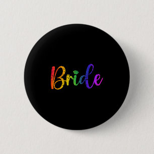 Gay Lesbian Lgbt Wedding Party Bride Tee Bachelore 2 Inch Round Button