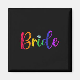 Gay Lesbian Lgbt Wedding Party Bride Tee Bachelore Magnet