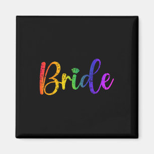 Gay Lesbian Lgbt Wedding Party Bride Tee Bachelore Magnet