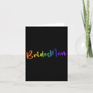 Gay Lesbian Lgbt Wedding Party Bridesman Tee Brida Card