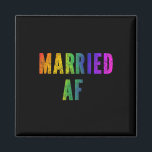Gay Lesbian Lgbtq Couples Lgbt Wedding Party Tee M Magnet<br><div class="desc">Gay Lesbian Lgbtq Couples Lgbt Wedding Party Tee Married Af</div>