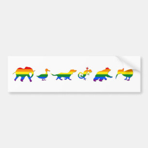 Gay & Lesbian Pride Animal Lovers Bumper Sticker