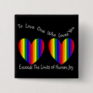 Gay/Lesbian Valentine Cards and Gifts 2 Inch Square Button