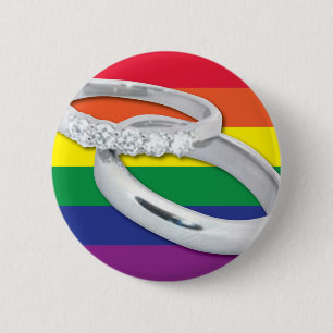 Gay Lesbian Wedding 2 Inch Round Button