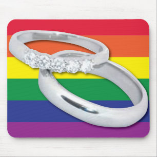 Gay Lesbian Wedding Mouse Pad