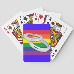 Gay Lesbian Wedding Playing Cards