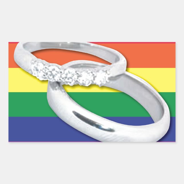 Gay Lesbian Wedding Sticker (Front)
