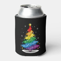 Gay LGBT Pride Rainbow Christmas Tree Merry Xmas