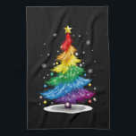 Gay LGBT Pride Rainbow Christmas Tree Merry Xmas Kitchen Towel<br><div class="desc">Gay LGBT Pride Rainbow Christmas Tree Merry Xmas</div>