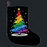 Gay LGBT Pride Rainbow Christmas Tree Merry Xmas Small Christmas Stocking<br><div class="desc">Gay LGBT Pride Rainbow Christmas Tree Merry Xmas</div>