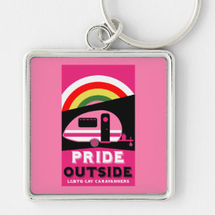 Gay LGBTQ Camping Gifts Keychain