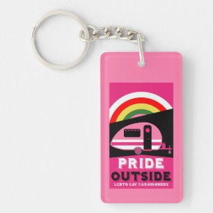 Gay LGBTQ Camping Gifts Keychain