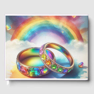 Gay Lgbtq, Rainbow Rings Mariage Livre d'or