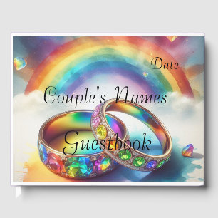 Gay Lgbtq, Rainbow Rings Mariage Livre d'or