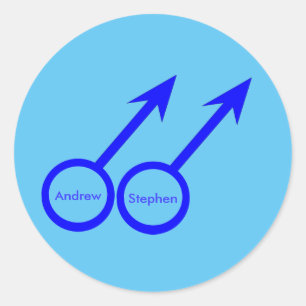 Gay lovers Custom Wedding sticker