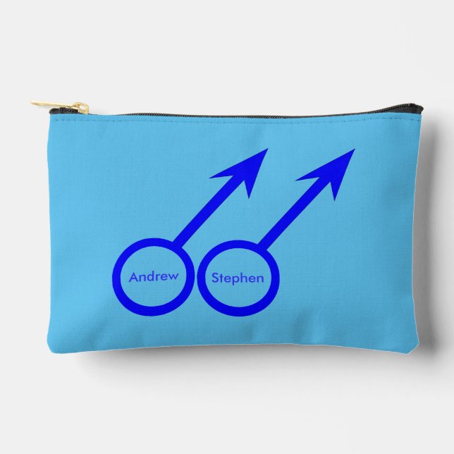 Gay Lovers Customizable Accessory Pouch (Front)