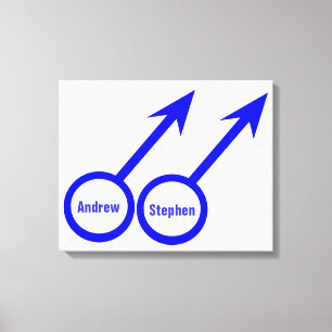 Gay Lovers Customizable Canvas Print