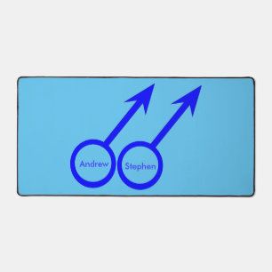 Gay Lovers Customizable Desk Mat