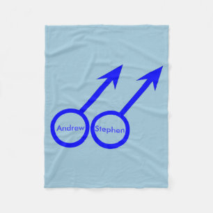 Gay Lovers Customizable Fleece Blanket
