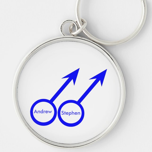 Gay Lovers Customizable Keychain (Front)