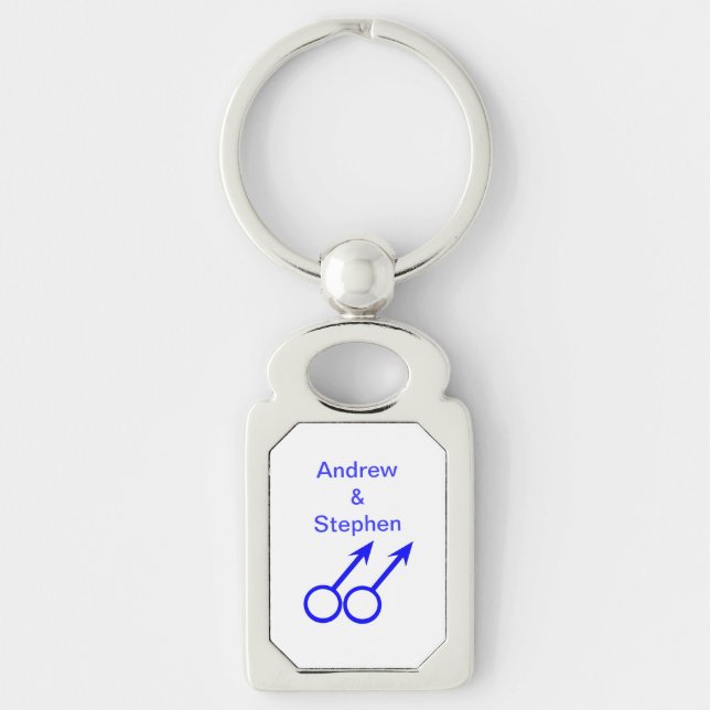 Gay Lovers Customizable Keychain (Front)