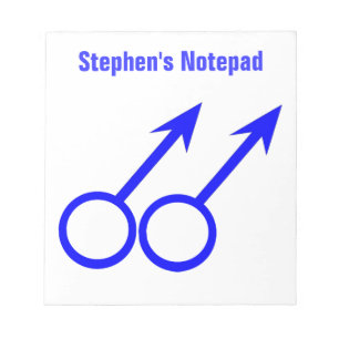 Gay Lovers Customizable Notepad