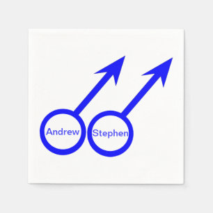 Gay Lovers Customizable Paper Napkins