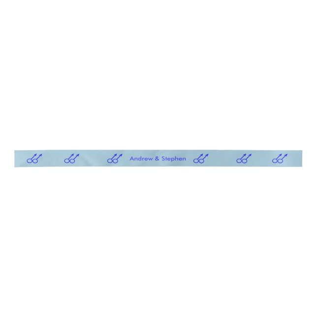 Gay Lovers Customizable Ribbon Satin Ribbon (Front)