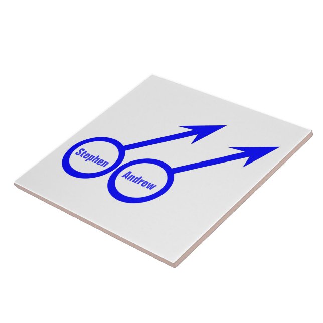Gay Lovers Customizable Tile (Side)