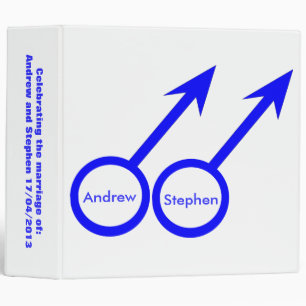Gay Lovers Customizable Wedding Album Binder
