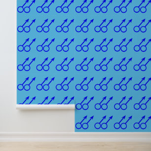 Gay Lovers Patterned Wallpaper