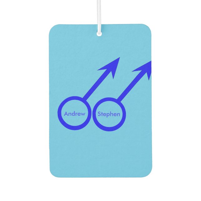 Gay Lovers Personalized Air Freshener (Front)
