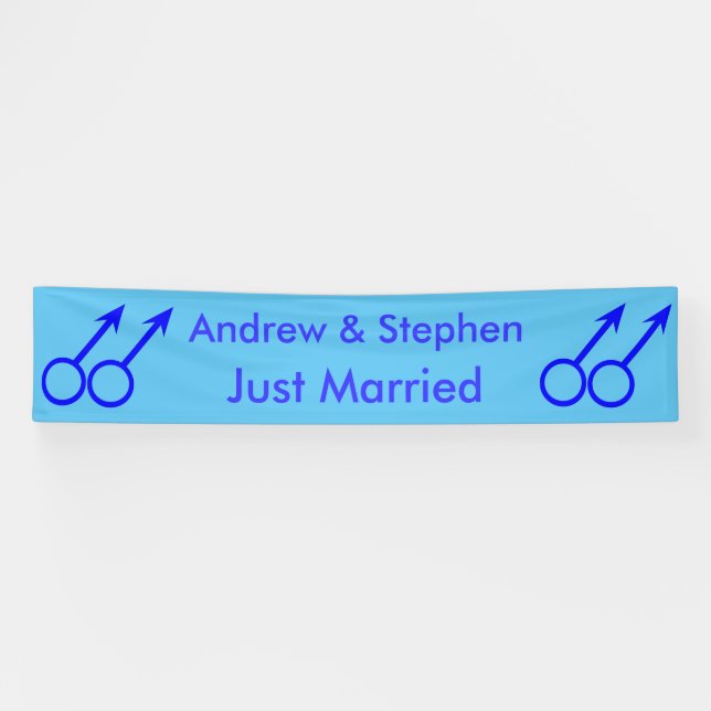 Gay Lovers Personalized Banner (Horizontal)