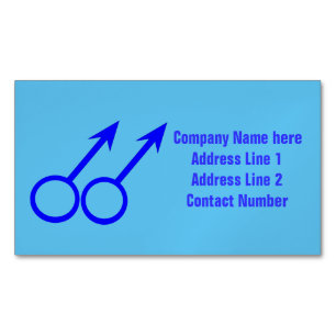 Gay Lovers Personalized Business Card Magnets