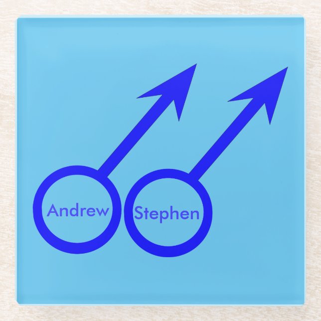 Gay Lovers Personalized Coaster (Front)