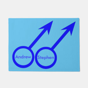 Gay Lovers Personalized Doormat