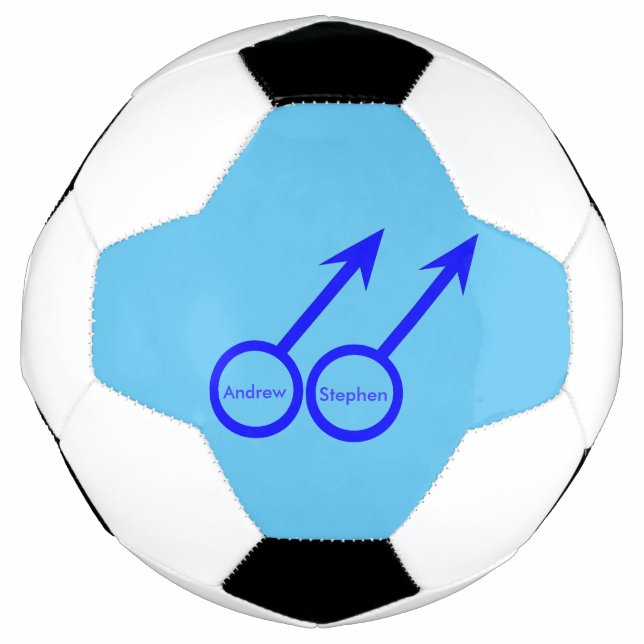 Gay Lovers Personalized Soccer Ball (Front)