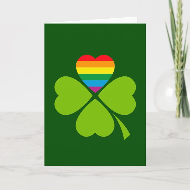 Gay Lucky Clover Card (Front)